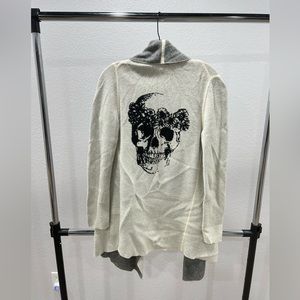 Skull cashmere reversible cardigan